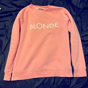 Brunette label blonde sweater. Bubblegum pink in colour. Fits like a big medium